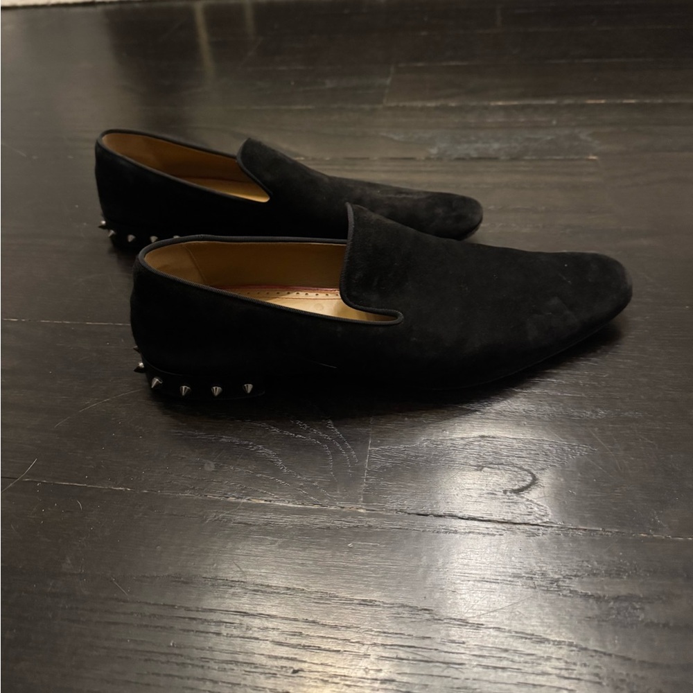 Christian Louboutin Marquees Black Velvet Loafer Men’s Size 43/ US 10 with box